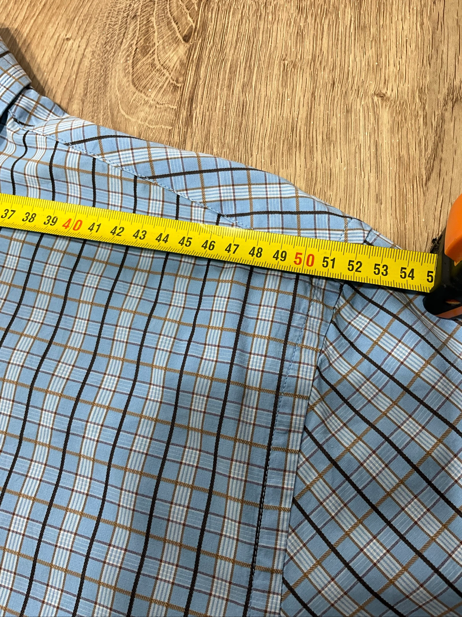 Tommy Hilfiger Long Sleeve Shirt L 100% Cotton Preppy Gingham Blue – photo 7